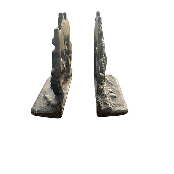 Vintage pair Cast Iron Sailing Ship Bookend Spanish Galleon 5.25” - Picture 4 of 5